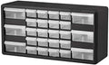 Akro-Mils 26-Drawer Plastic Storage Cabinet, 20"W x 6"D x 10"H, Black