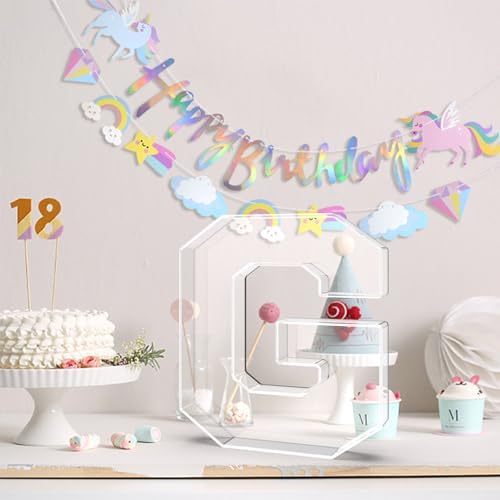 13.8" Acrylic Letter Charcuterie Tray,Fillable Alphabet Box (Letter G)