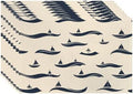 Batmerry Maritime Ocean Linen Placemats Set of 8, Nautical Sailing Washable Table Mats for Kitchen Table Thickened Heat Insulation Dining Set Indoor Outdoor 12X18 in