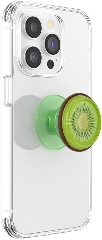 PopSockets Adhesive Phone Grip, Holder- Jelly Kiwi | Secure Comfortable Hold, Anti-Drop, Kickstand, Squishy, Jelly, Kiwi, Fruit