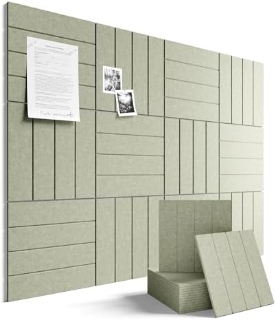 Fluxynara 48" x 36" Large Felt Bulletin Board, Sage