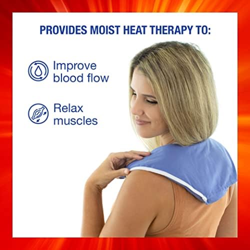 Thermi Paq Microwave Heating Pad for Neck and Shoulders Reusable Heated Neck Wrap for Neck Pain and Shoulder Pain