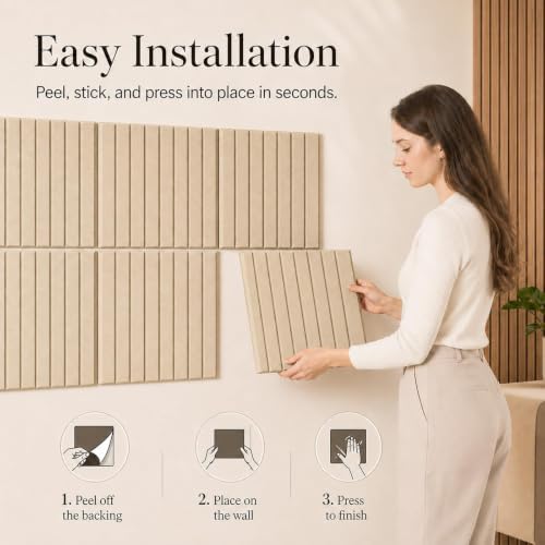 Stripe Felt Bulletin Board Tiles, Cork Board Alternative 24 x 36 in