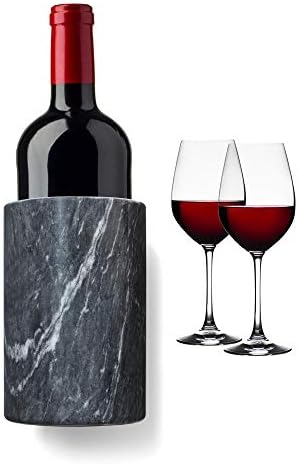 Fox Run Marble Wine Bottle Holder and Utensil Crock, Black