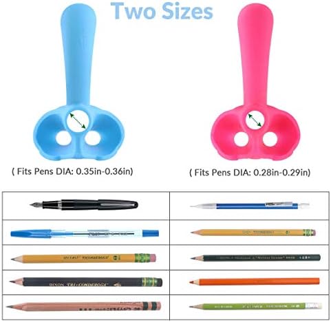 Training Grips For Pencil, Firesara Training Grips for Kids Handwriting Ergonomic 5 Fingers Fixed Sets for Trainer Handwriting Posture Correction, Assorted Pencil Grips for Righties and Lefties (3Pcs)