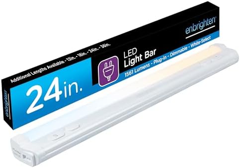 Enbrighten 24 Inch Plug in Under Cabinet Light with 5 Color Temperatures
