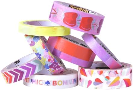 Scotch Expressions Washi Tape, 8 Rolls, Assorted Sizes & Colors