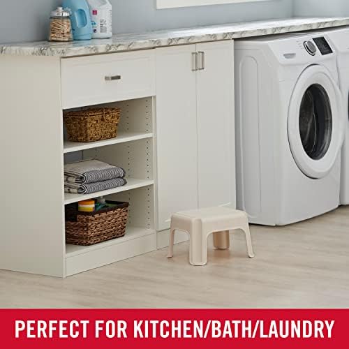 Rubbermaid Roughneck Step-Stool Bisque Lightweight Holds up to 300 pounds Ideal for Kitchen-Bath Skid-Resistant, 1 ct (Pack of 6)