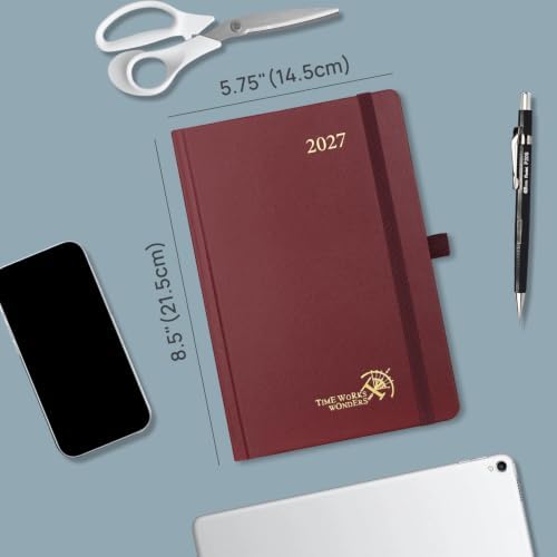 POPRUN 2027 Daily Planner One Page Per Day, 5.75" x 8.5", Day Planner