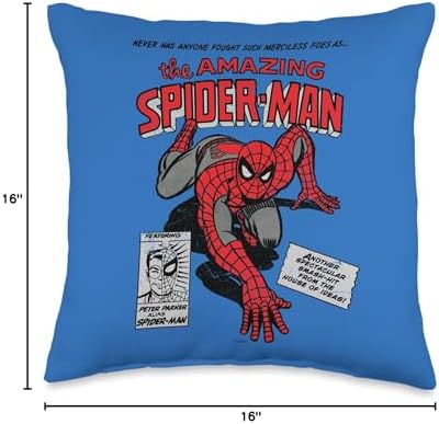 Marvel The Amazing Spider-Man Retro Comic Throw Pillow