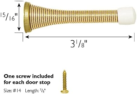 Design House Spring Doorstop, Polished Brass