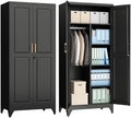 Polup 71" Tall Metal Armoire Wardrobe Closet with Lock