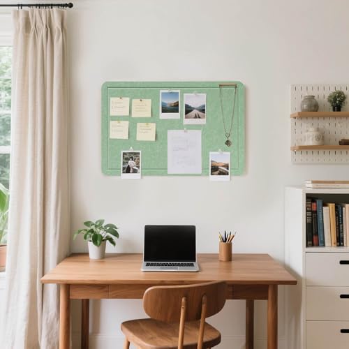 Felt Bulletin Board 24x18 inches, Decorative Pin Board for Home & Office