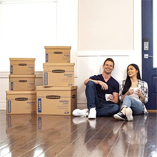 Bankers Box Small Moving Box 15 Pack, Pre-Printed for Labeling, 16.5-in x 12.25-in x 12.675-in (7713802)
