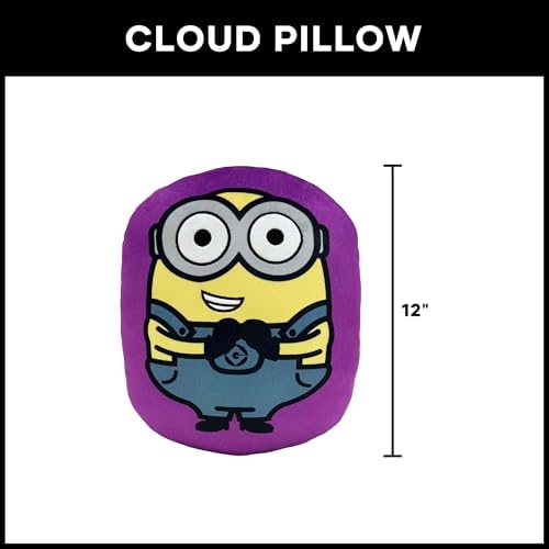 Northwest Despicable Me 4 Bello Pick Me Cloud Pillow 12" – Minions Plush Stuffed Toy for Kids & Adults, Cartoon Character Throw Pillow, Bedroom Decor, Gift for Fans