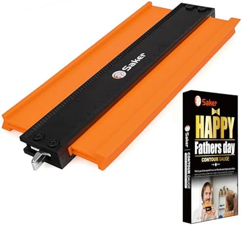 Saker Contour Gauge Profile Tool with Lock 10Inch, Father's Day Packaging