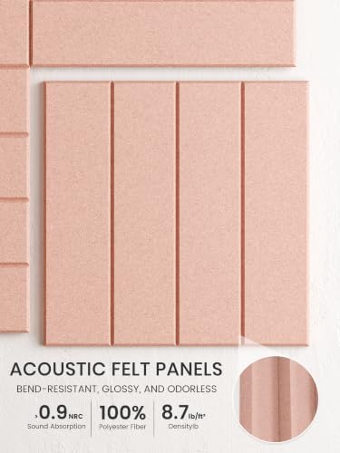 Bumusty 48" x 36" Large Cork Board Alternative, Pink