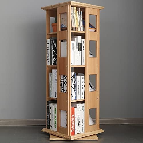 Storage Shelves 360° Rotating Bookshelf Floor-Standing Bookshelf Large-Capacity Living Room Display Rack Bookcase Study Storage Bookshelf Office Organization,A,A