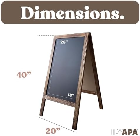 Ilyapa A Frame Chalk Board Easel Sign 40x20 in - Sandwich Signs Outdoor
