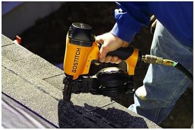 BOSTITCH Coil Roofing Nailer, Roofing Nail Gun, Fast Reloading, 3/4-Inch to 1-3/4-Inch (RN46)