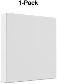 Staples 2" 3-Ring View Binder, White, 4/Pack