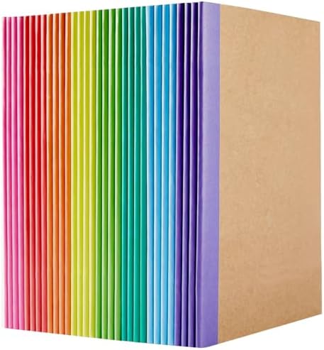 50 Pack A5 Lined Kraft Notebook Journals 8.3x5.5 In，Travel Journals Notebooks Bulk，Subject Notebooks 30 Sheets 60 Pages for Writing School Office Supplies (Multicolor Lined-50 Pack)