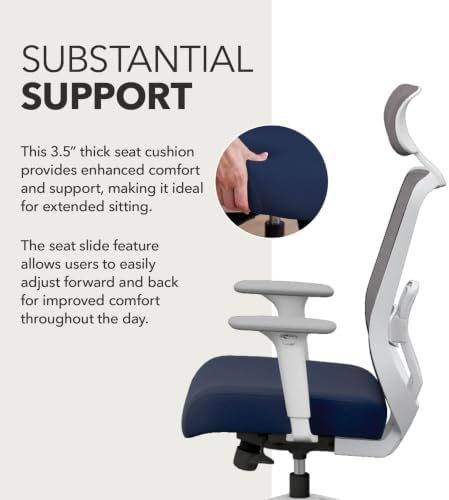 HON Altern Ergonomic Office Chair, Office Desk Computer Chair, Indigo