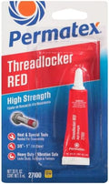 Permatex 27100 High Strength Threadlocker Red, 6 ml