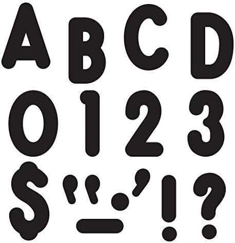 TREND Black 7-Inch Billboard Uppercase (EN/SP) Ready Letters, Bulletin Board Decor, 7-Inch, 105 Pieces