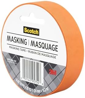 Scotch Expressions Masking Tape, .94 in x 20 yd, 6 Rolls/Pack, Tangerine