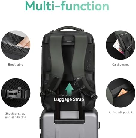 MARK RYDEN Business Backpack for Men, Waterproof High Tech Backpack with Sport Car Shape Design and USB Charging Port, Travel Laptop Backpack Fits 17.3 Inch Notebook