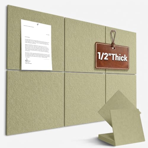 36" x 24" Large Felt Bulletin Board 1/2" Thick, Sage Green