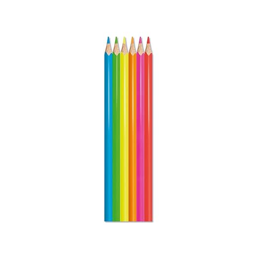 Maped Color'Peps Triangular Fluorescent Colored Pencils x6 (832003)