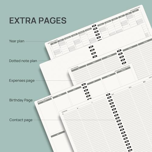 POPRUN 2026-2027 Daily Planner One Page Per Day, 8.5" x 12", Day Planner