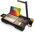 SAIJI Lap Desk with LED Light, Portable Laptop Tray with Cushion