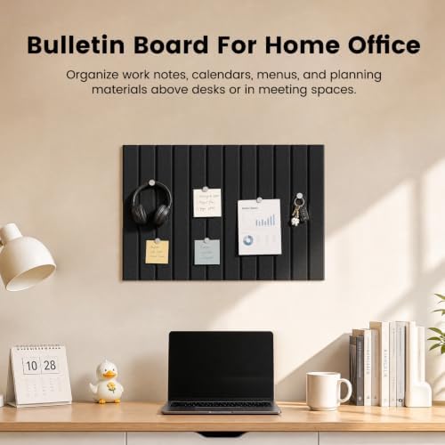 Felt Bulletin Board 24" X 16" Cork Board Alternative Black