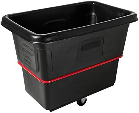 Rubbermaid Commercial Utility Truck, 12 Cubic Feet, 800 lb. Capactiy, Black, Large Cart for Commercial/Waste/Laundry Transportation/Collection