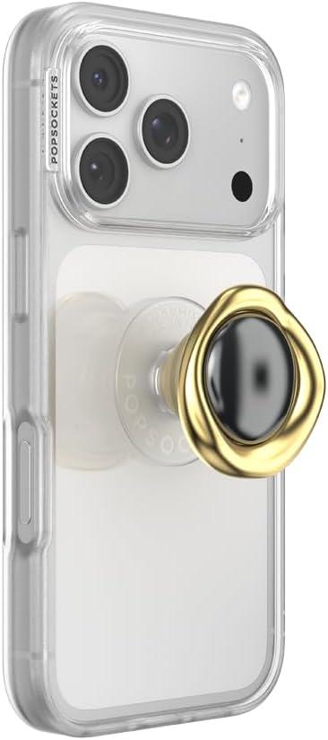 PopSockets Adhesive Phone Grip, Holder- Beholder Eye Gold | Secure Comfortable Hold, Anti-Drop, Kickstand, Pearl, Pretty, Bling, Crystal, Enamel, Designs