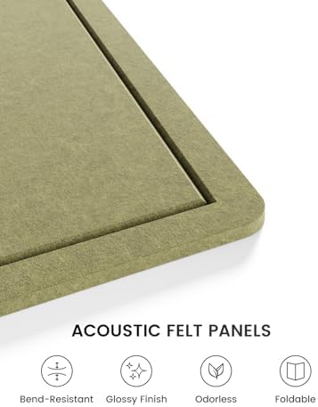 Fluxynara 23.6" x 17.1" Bulletin Board, Olive Green
