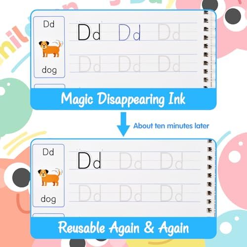 Grooved Handwriting Practice Books for Preschool Letter Number Tracing