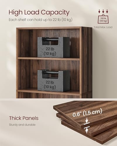 VASAGLE 5-Tier Bookshelf, Storage Organizer, 23.6 x 9.4 x 52.8 Inches