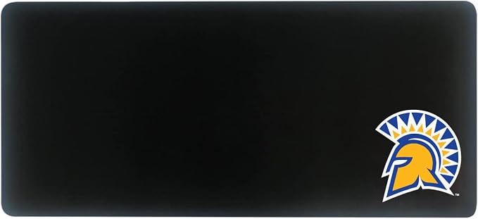 San Jose State University Classic Cloth Desk Mat, Durable Office Supplies, Non-Slip Base, Responsive Desk Pad with Smooth Cloth Surface, Black