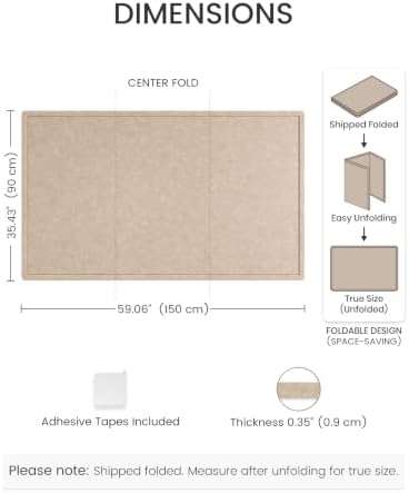 Fluxynara 59" x 35.4" Large Bulletin Board, Taupe