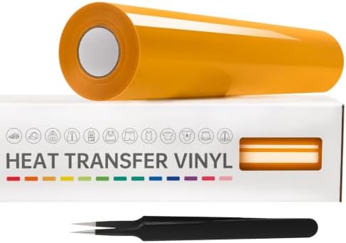 VinylRus Heat Transfer Vinyl, Dark Yellow, 12" x 20ft