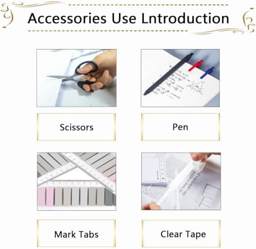 Office Supplies,Black Desk Accessories,Stapler and Tape Dispenser Set for Women with Stapler,Tape Dispenser,Staple Remover,Staples,Clips,Scissors and Tabs,Gift for Students,Coworkers,Teacher,Business