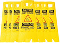 Simpli-Magic 24" Height Wet Floor Caution Signs, 6 Pack – Double-Sided, Bilingual & Foldable Safety Warning Sign – Commercial Grade, Yellow, Plastic