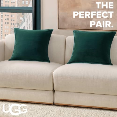 UGG Coco 2-Pack Decorative Pillows, Cozy Fleece Throw Pillows, Dark Red