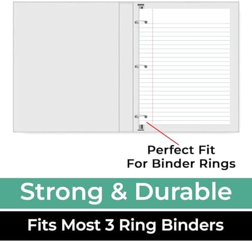 Rosmonde 900 Sheets Loose Leaf Paper, 6 Pack, Wide Ruled Filler Paper