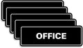 Signs ByLITA Standard Office Sign - Professional Business Signage - Easy to Install (Black) - Small 5 Pack