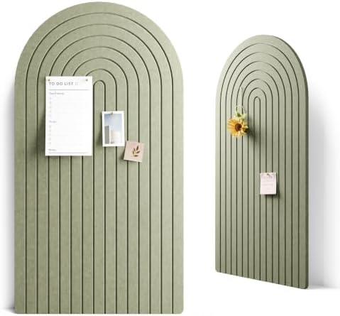 Large Arched Felt Bulletin Board 47.2''×25.5'', Sage